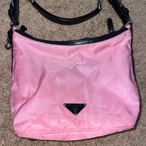 Pink Prada nylon purse